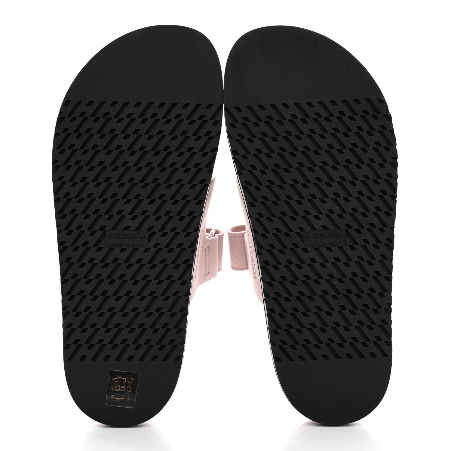 Hermes Suede Goatskin Womens Chypre Sandals 38 Rose Porcelaine 5 of 9