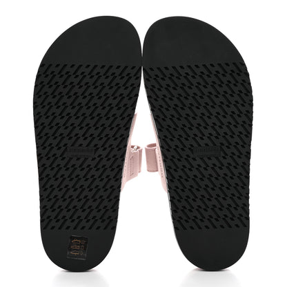 Hermes Suede Goatskin Womens Chypre Sandals 38 Rose Porcelaine 5 of 9