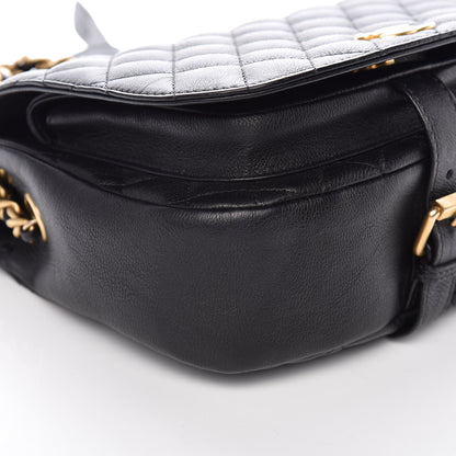 Chanel Grained Calfskin Quilted Messenger Flap Black 5 of 9