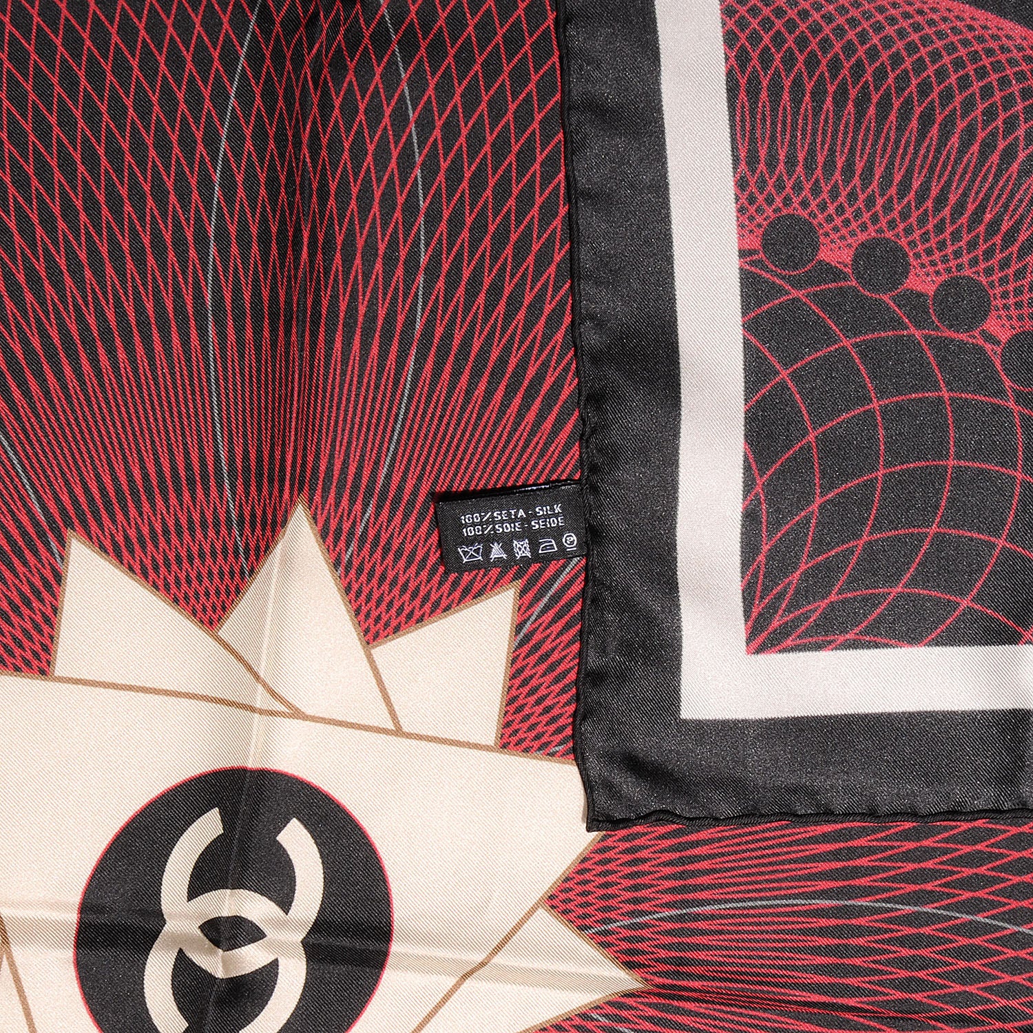 Chanel Silk Spiro Scarf Bordeaux 10 of 10