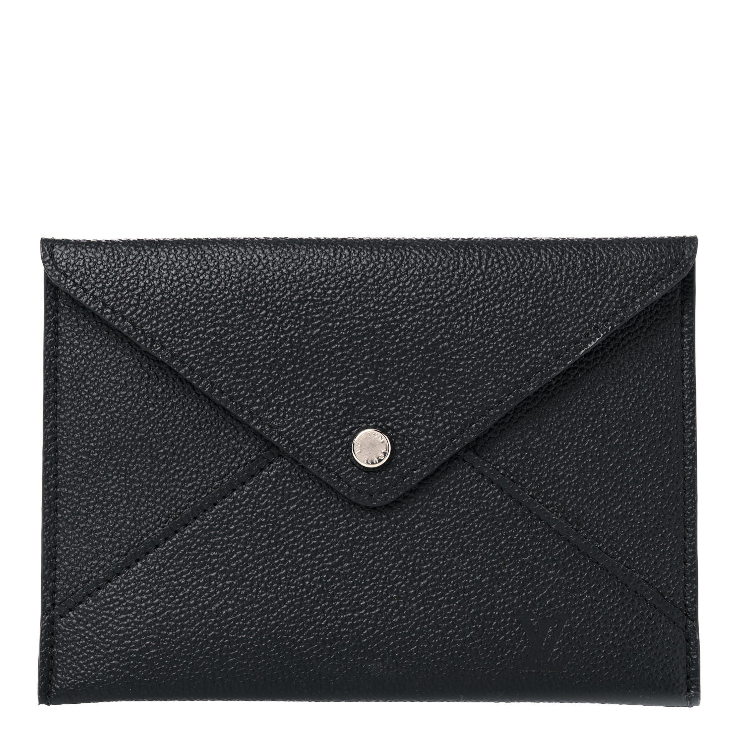 Louis Vuitton Calfskin Envelope Pouch Black 1 of 8