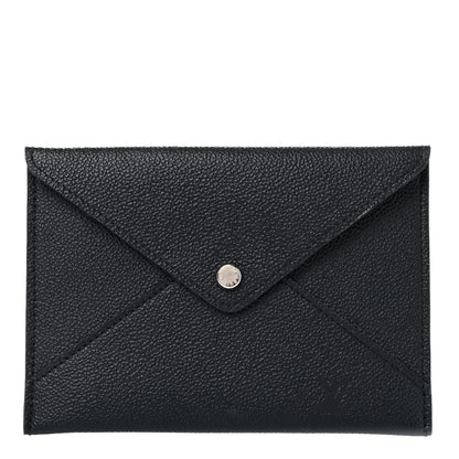 Louis Vuitton Calfskin Envelope Pouch Black 1 of 8
