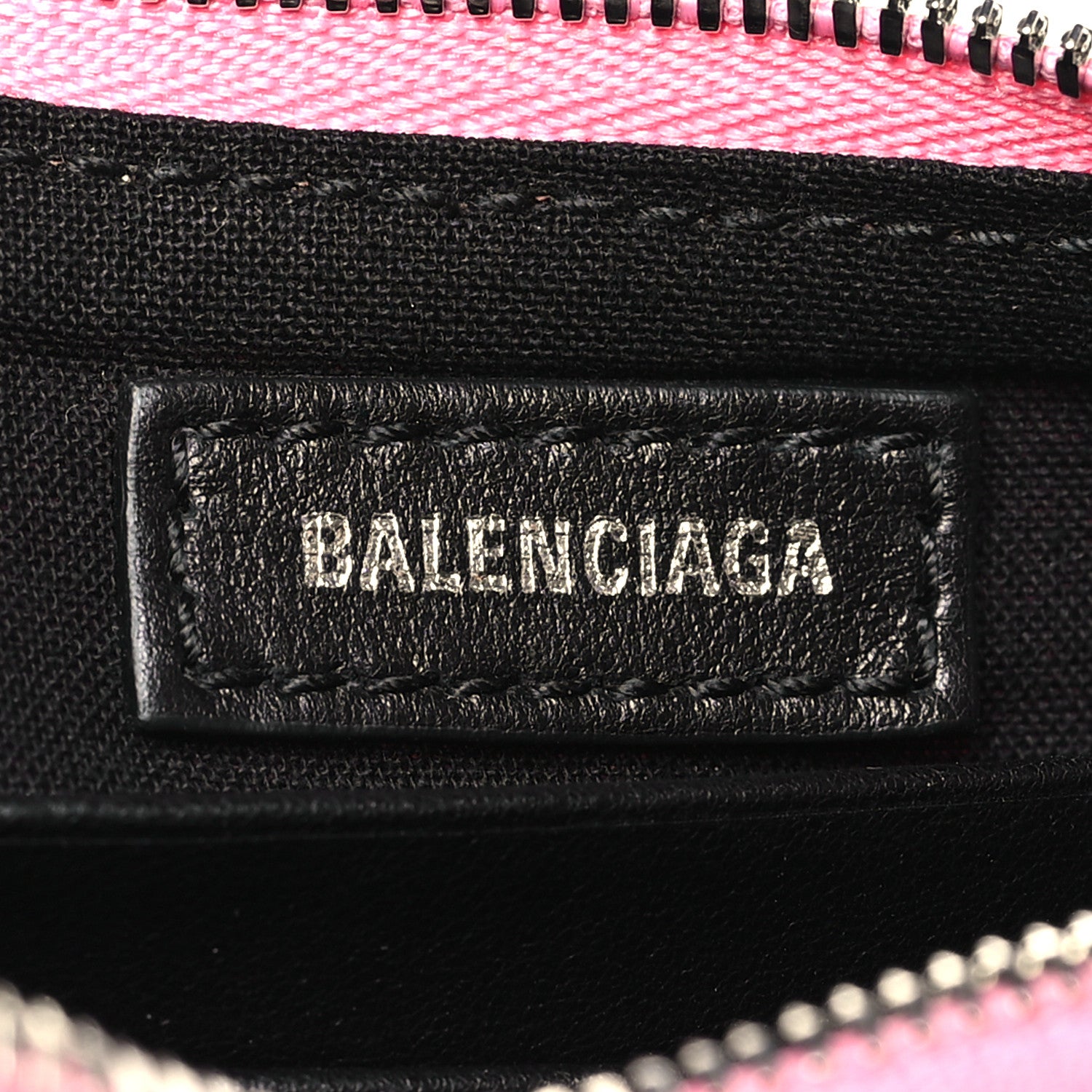Balenciaga Washed Denim BB Monogram Le Cagole Mini Purse With Chain Pink 6 of 10