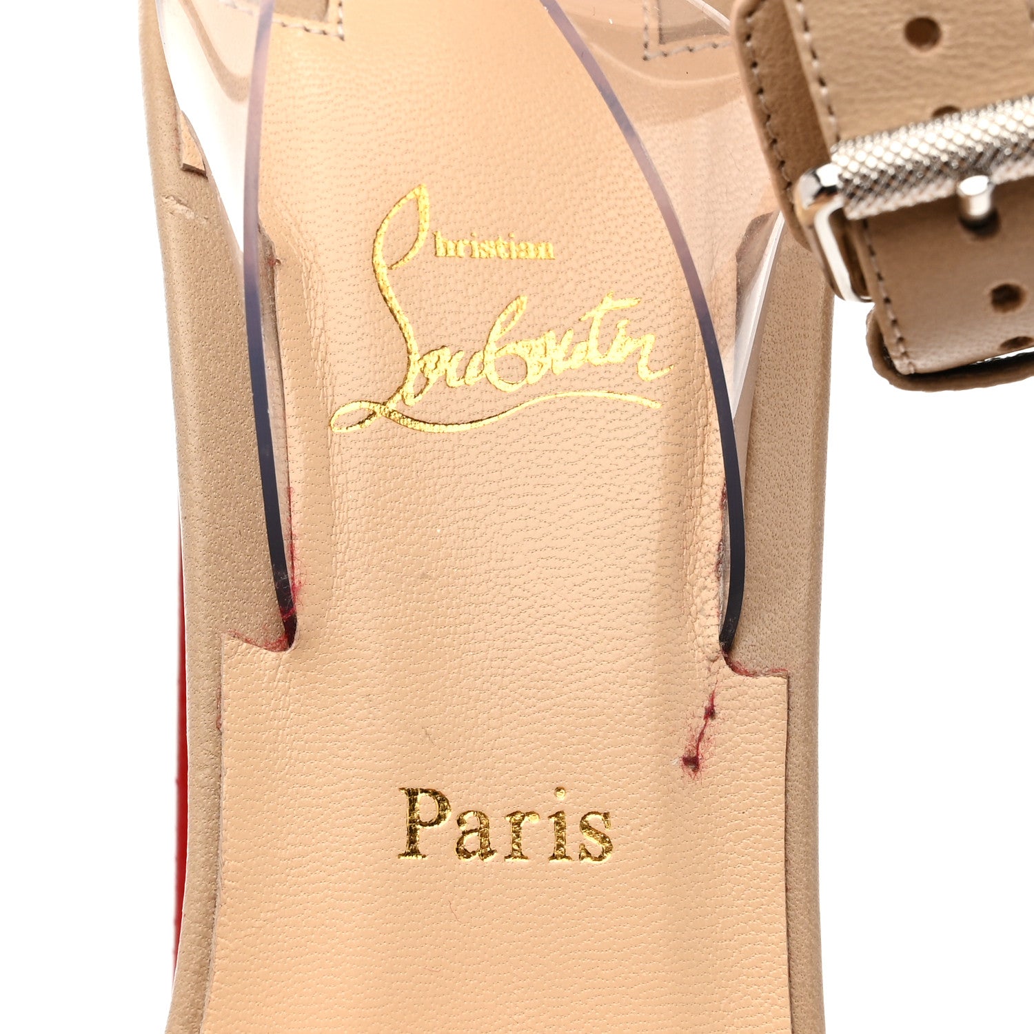 Christian Louboutin Nappa PVC Cherrysandal 140 Platform Sandals 37