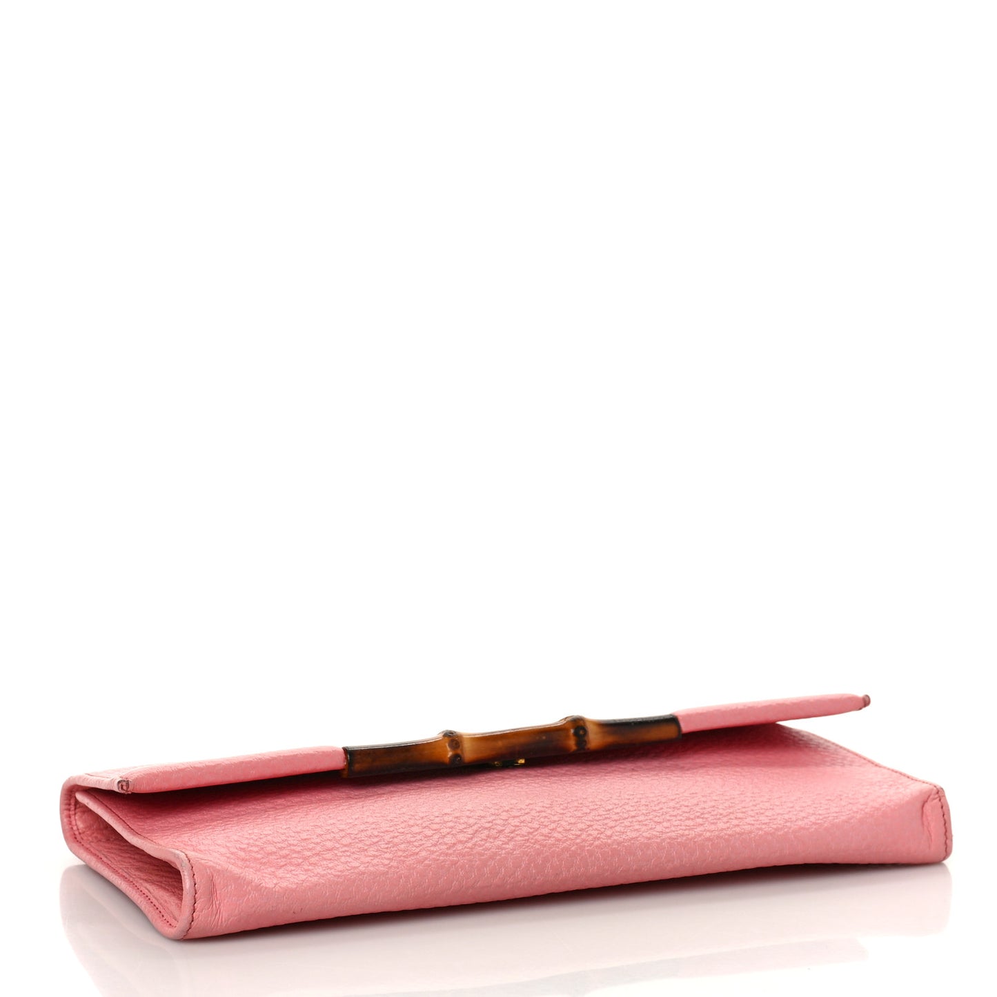 Calfskin Bamboo Bar Clutch Pink