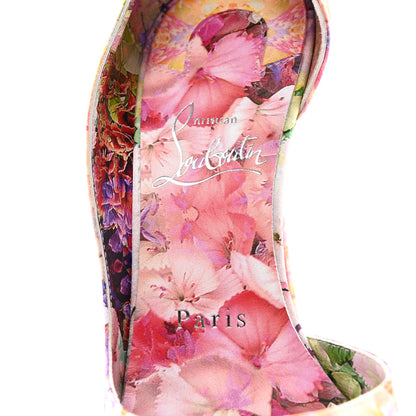 Christian Louboutin Crepe Satin Iriza 100 Blooming Floral Pumps 37 Multicolor 7 of 8