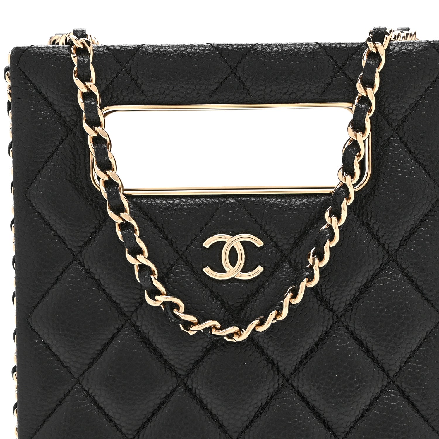 Chanel Caviar Quilted Evening Box Bag Black 8 of 10