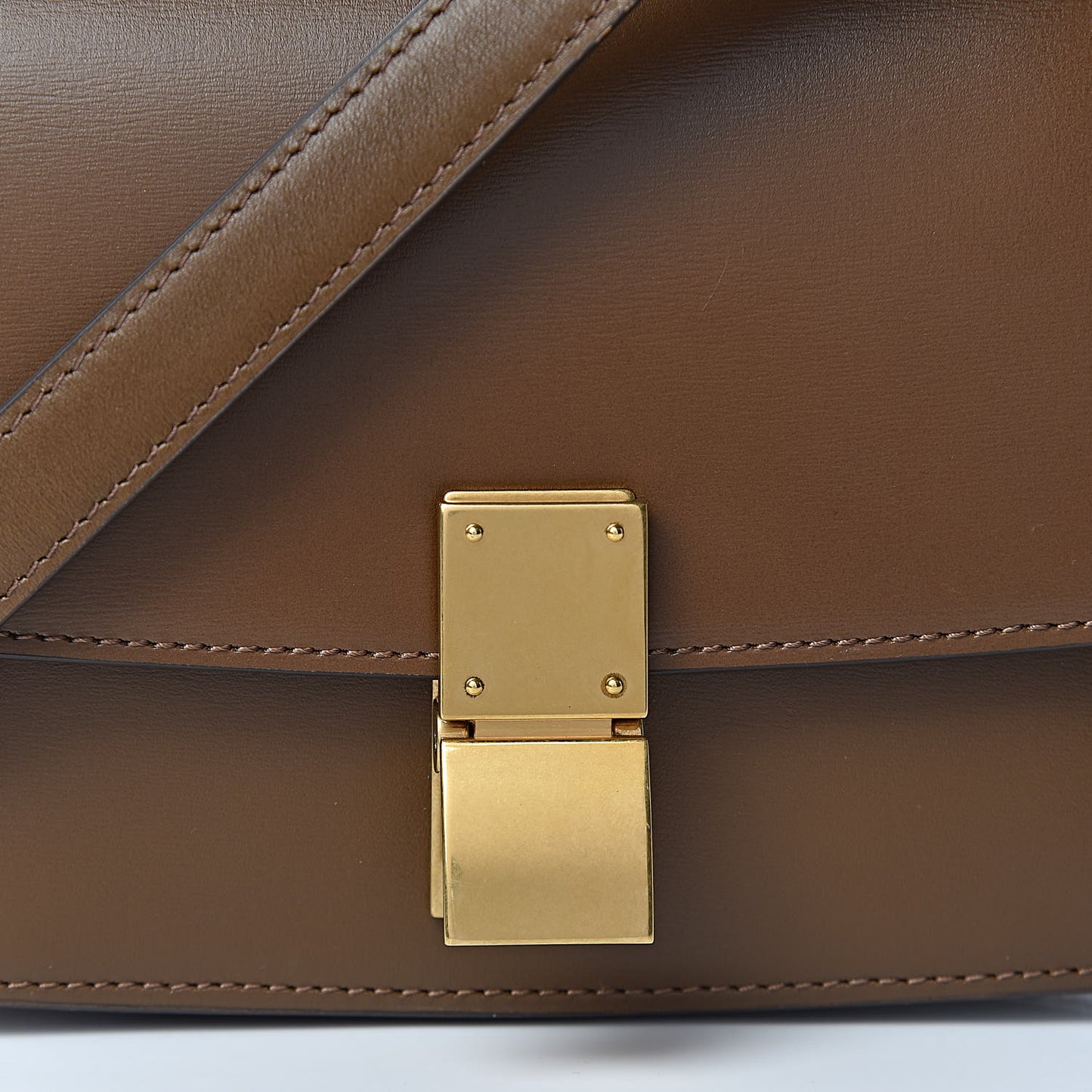 Smooth Calfskin Small Classic Box Flap Bag Camel
