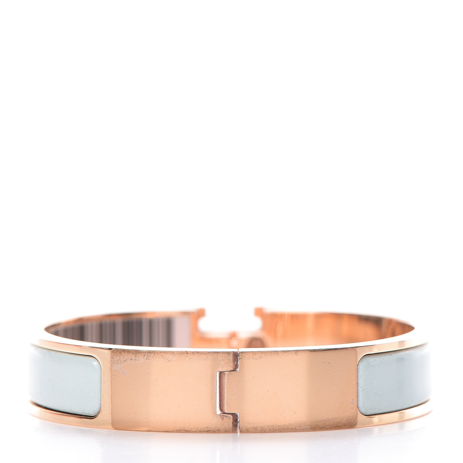 Hermes Enamel Narrow Clic Clac H Bracelet PM Vert Argile 3 of 6