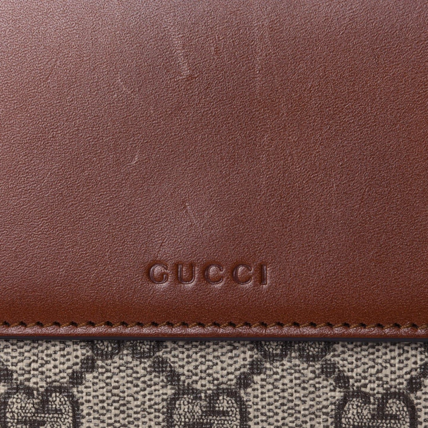 Calfskin GG Supreme Monogram Continental Wallet Brown