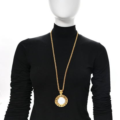 Chanel Metal Mirror Necklace Gold 2 of 4