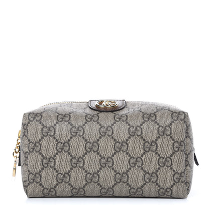 Gucci Soft GG Supreme Monogram Calfskin Medium Ophidia Cosmetic Case Beige Ebony New Acero 1 of 10