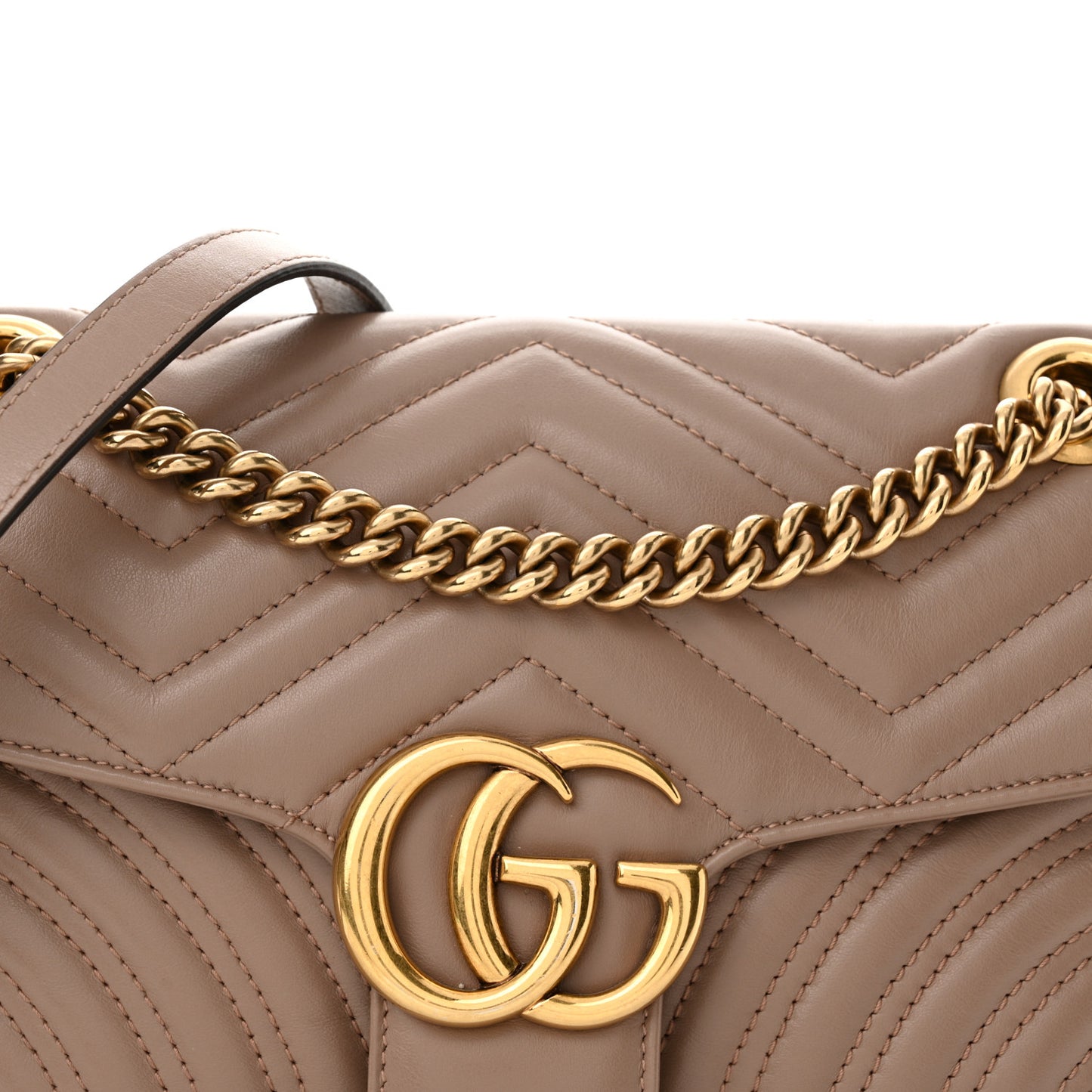 Calfskin Matelasse Small GG Marmont Shoulder Bag Porcelain Rose