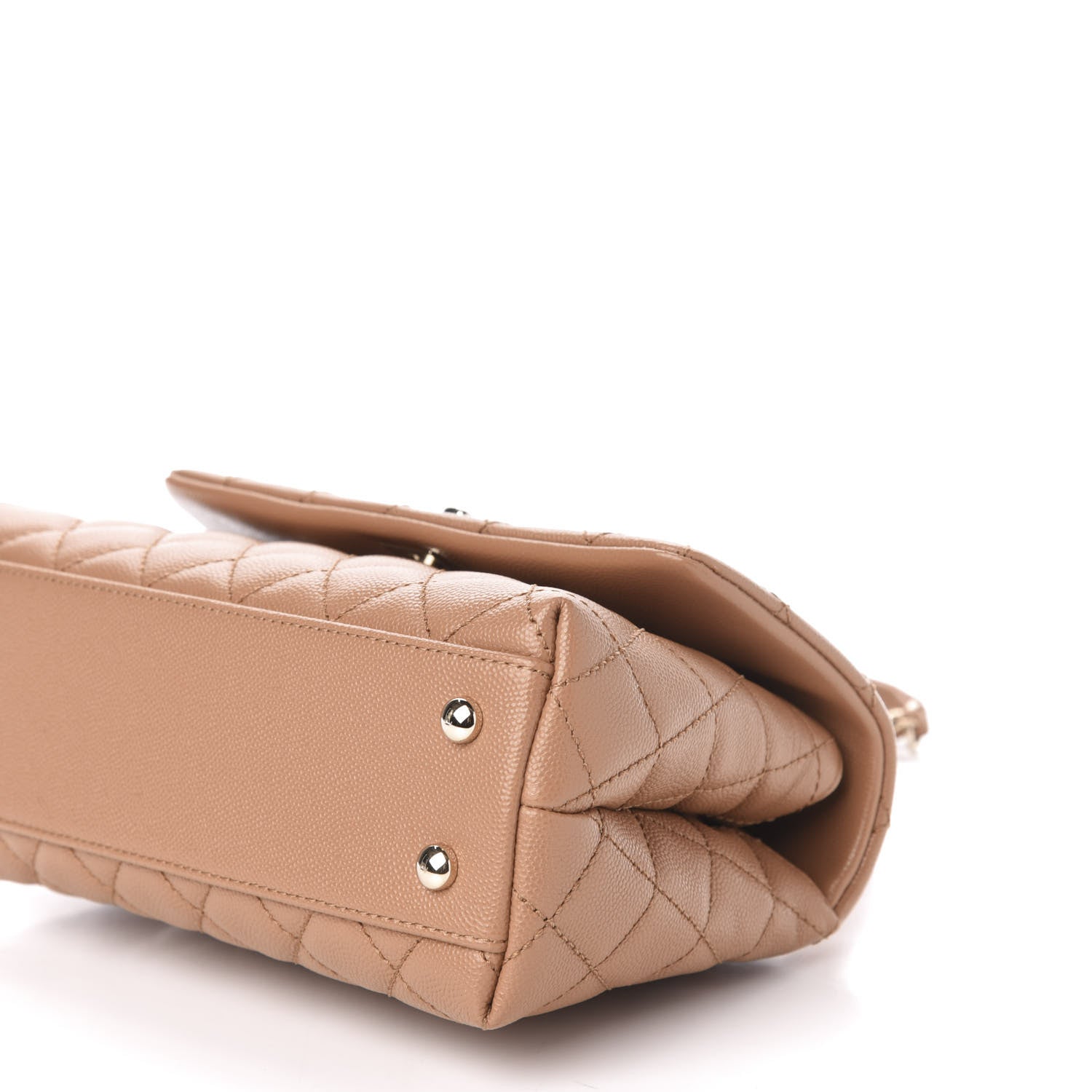 Chanel Caviar Quilted Mini Coco Handle Flap Brown 9 of 10