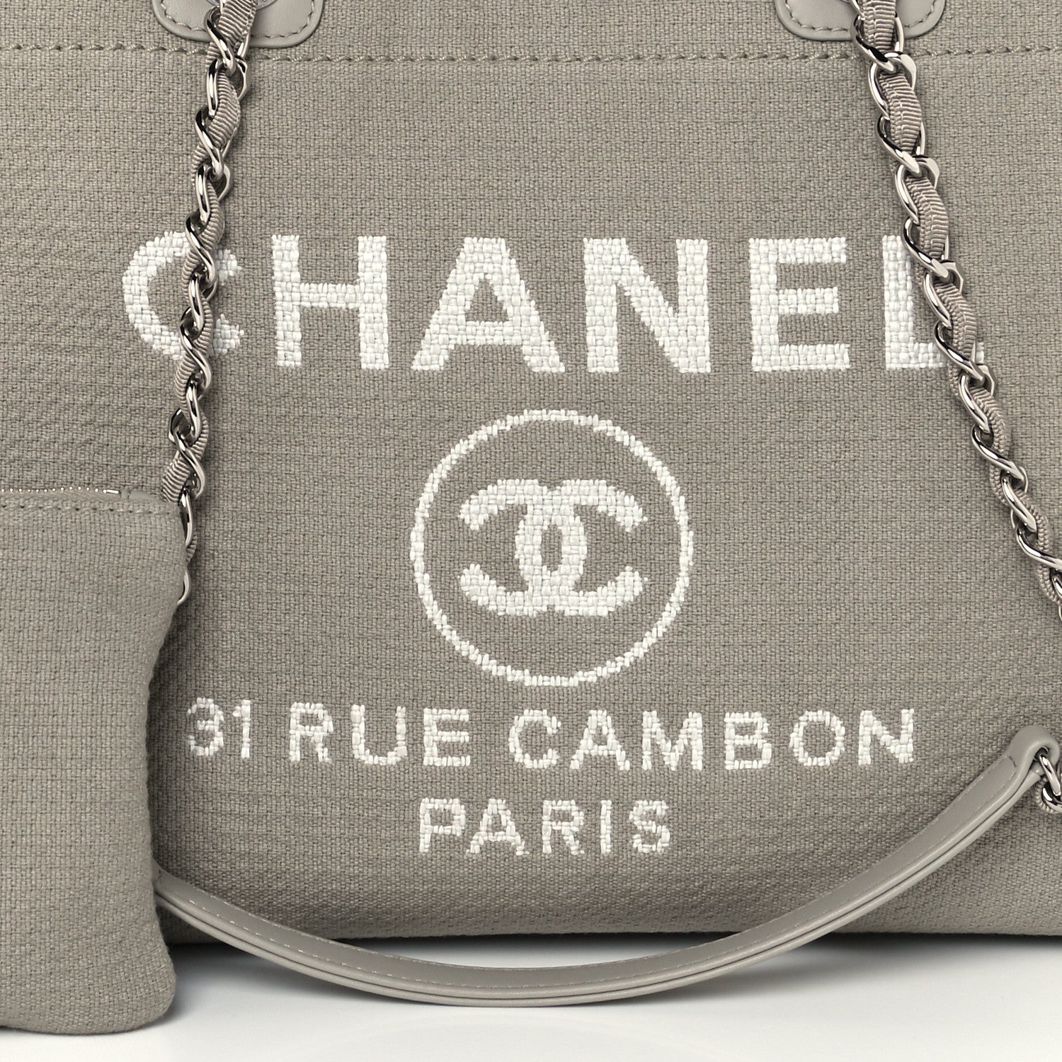 Chanel Mixed Fibers Medium Deauville Tote Grey 11 of 11