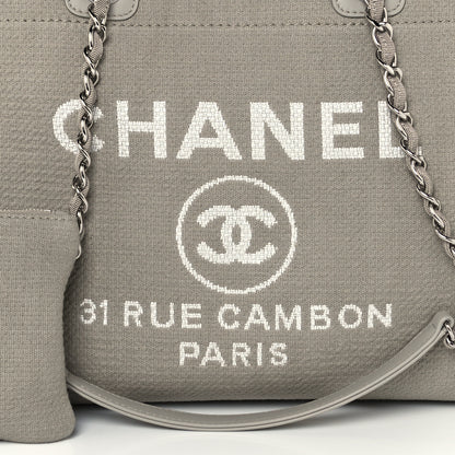 Chanel Mixed Fibers Medium Deauville Tote Grey 11 of 11