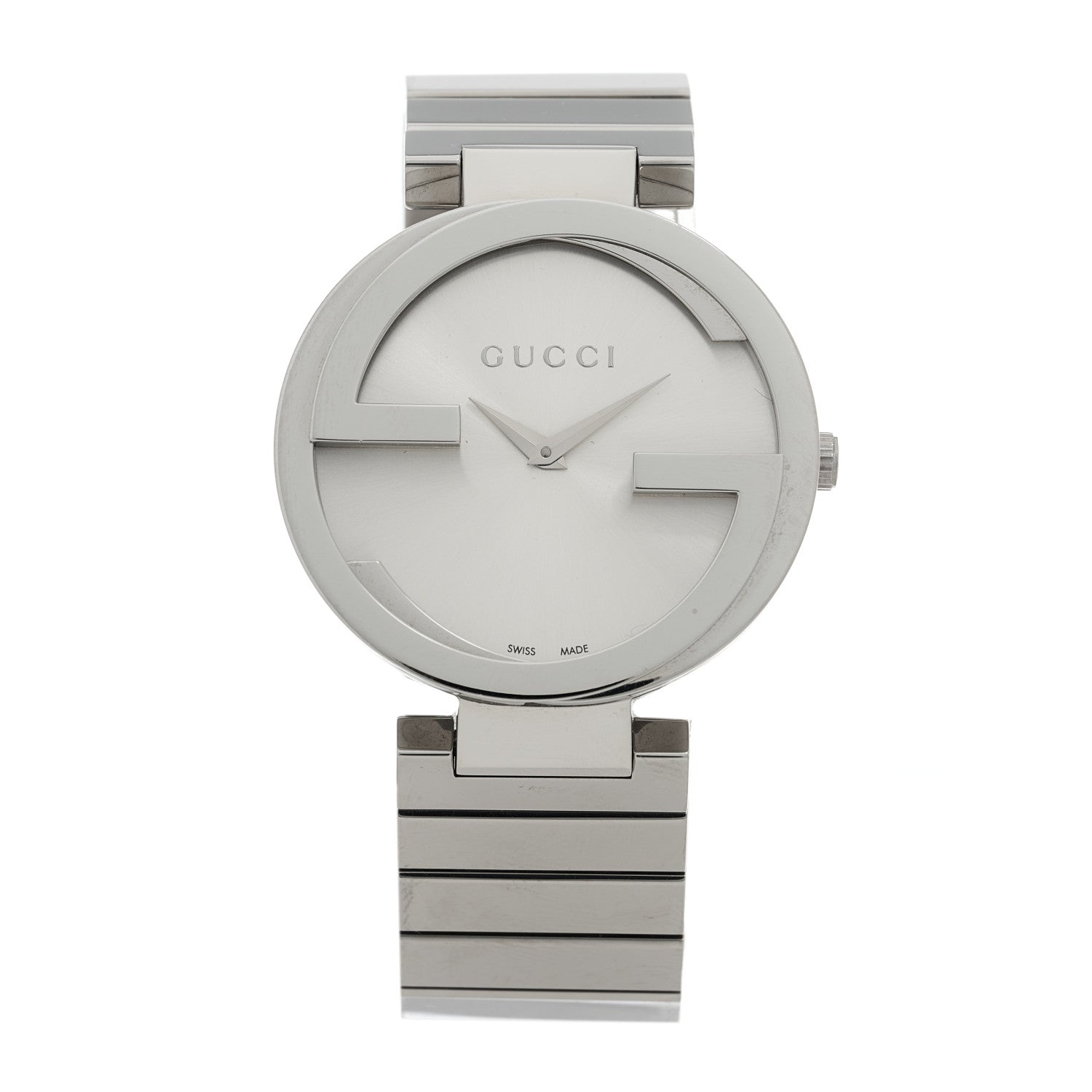 Gucci Stainless Steel 37mm Interlocking G Quartz Watch 1 of 5