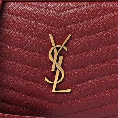 Saint Laurent Grain De Poudre Matelasse Monogram Mini Lou Camera Bag Opyum Red 8 of 10
