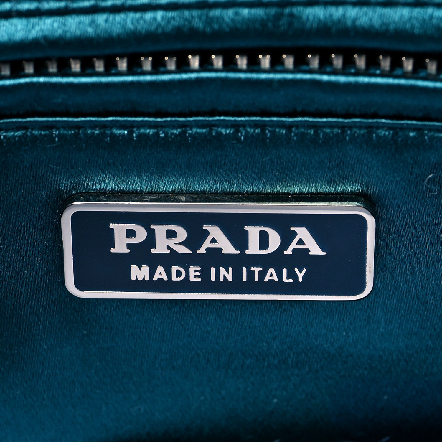 Prada Satin Rasso Bow Pochette Clutch Turchese 6 of 9