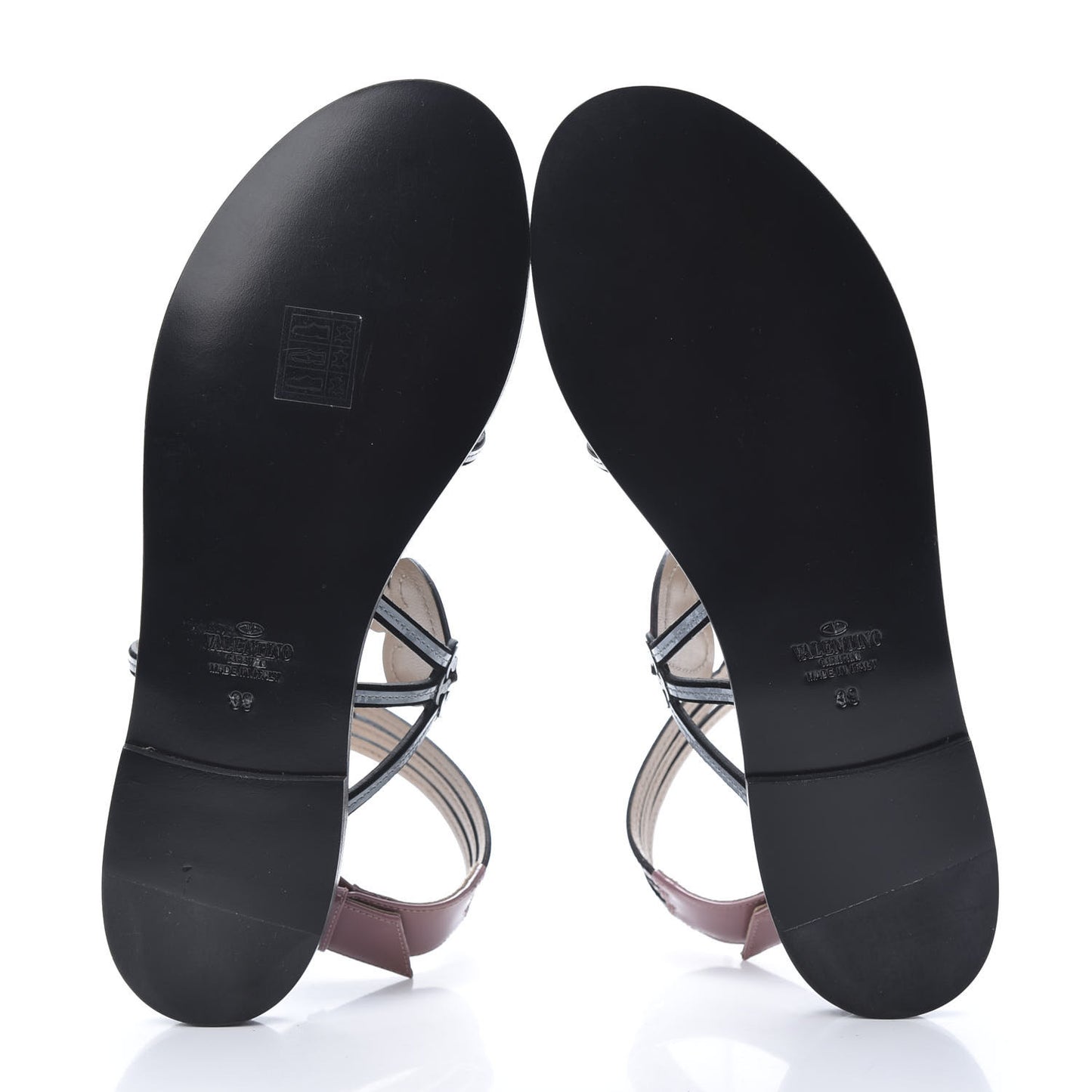 Nappa Loveblade Caged Flat Sandals 39 Black