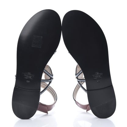 Valentino Garavani Nappa Loveblade Caged Flat Sandals 39 Black 5 of 11