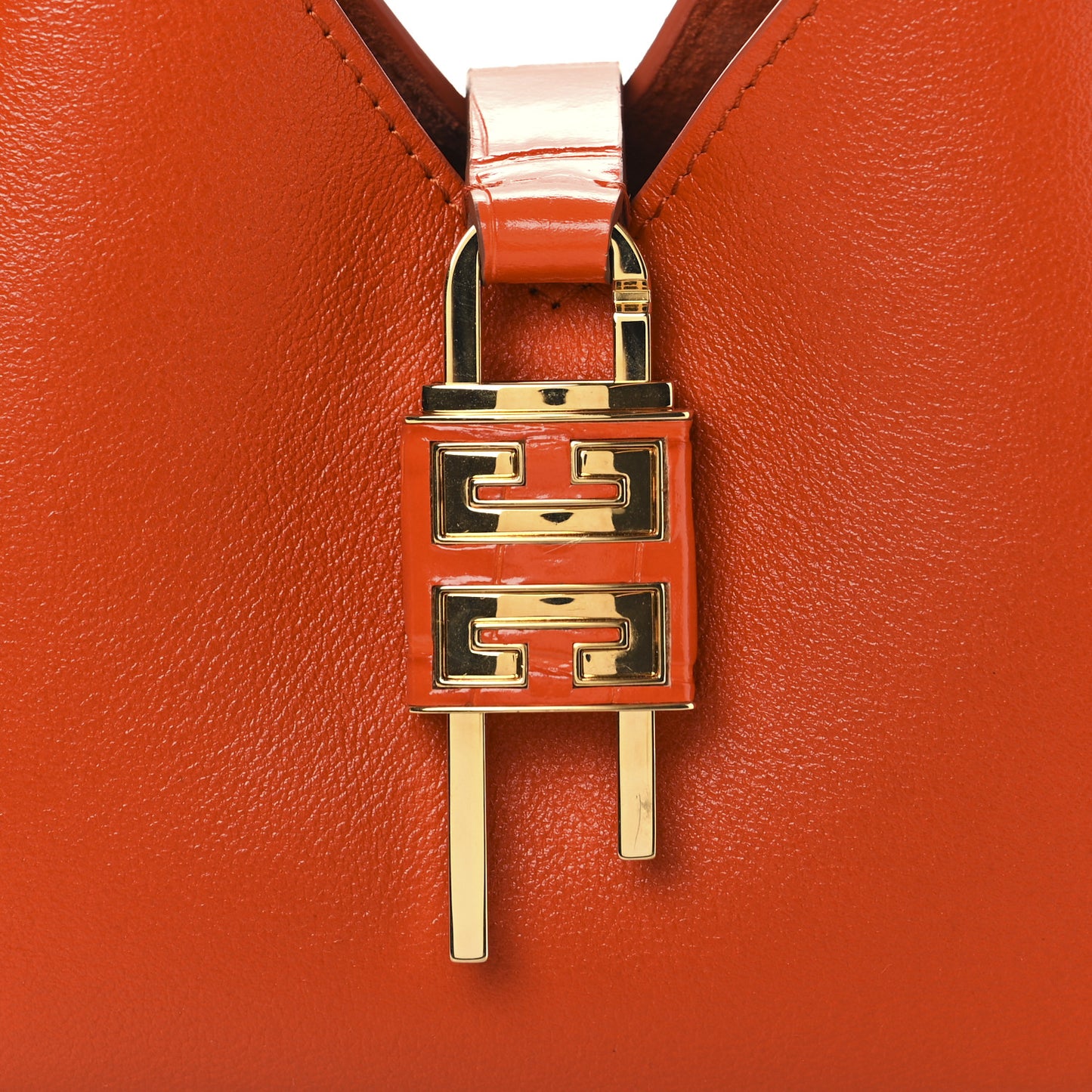 Textured Calfskin Mini G Hobo Orange