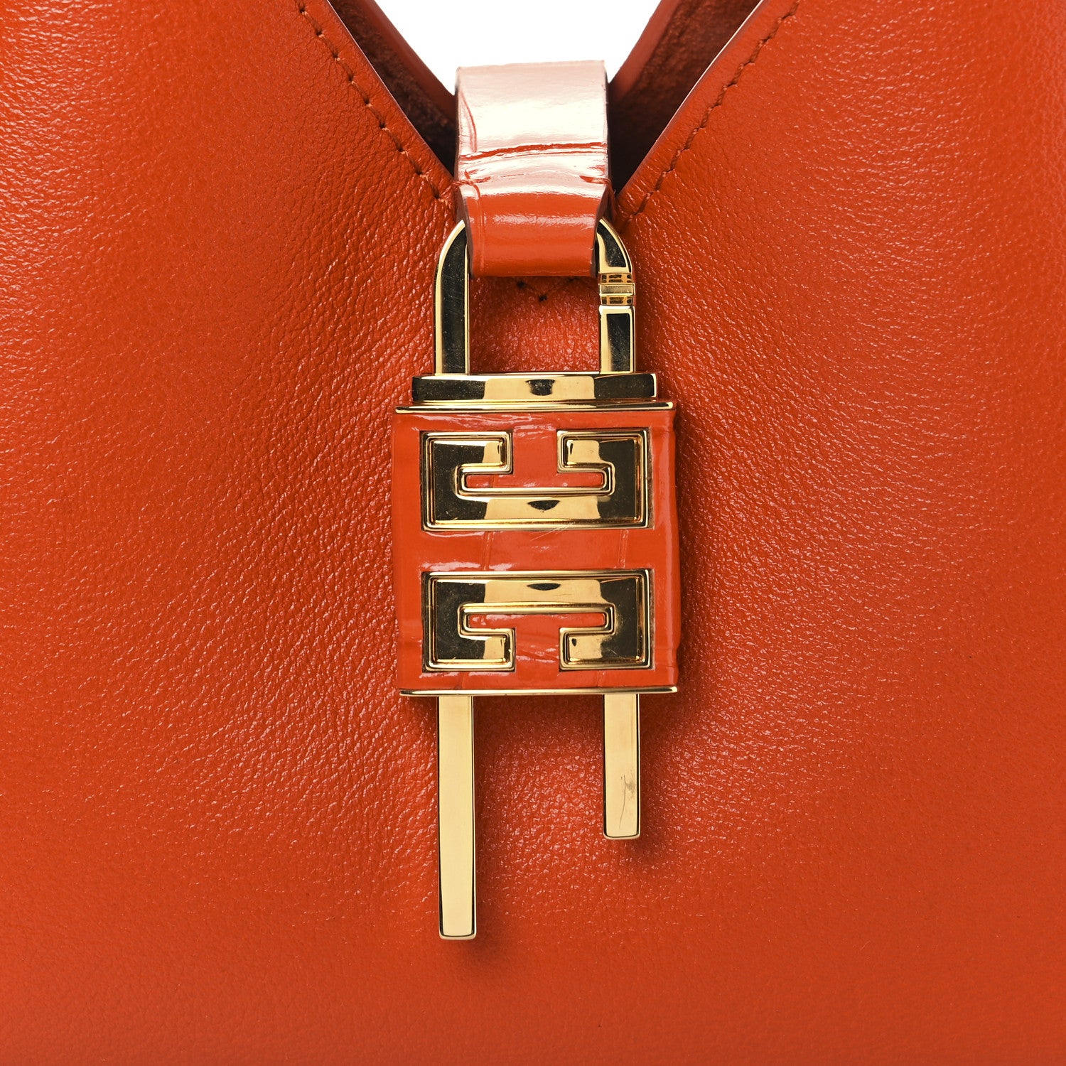 Givenchy Textured Calfskin Mini G Hobo Orange 7 of 10