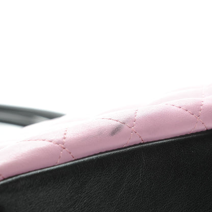 Chanel Calfskin Quilted Large Cambon Tote Pink Black 12 of 13