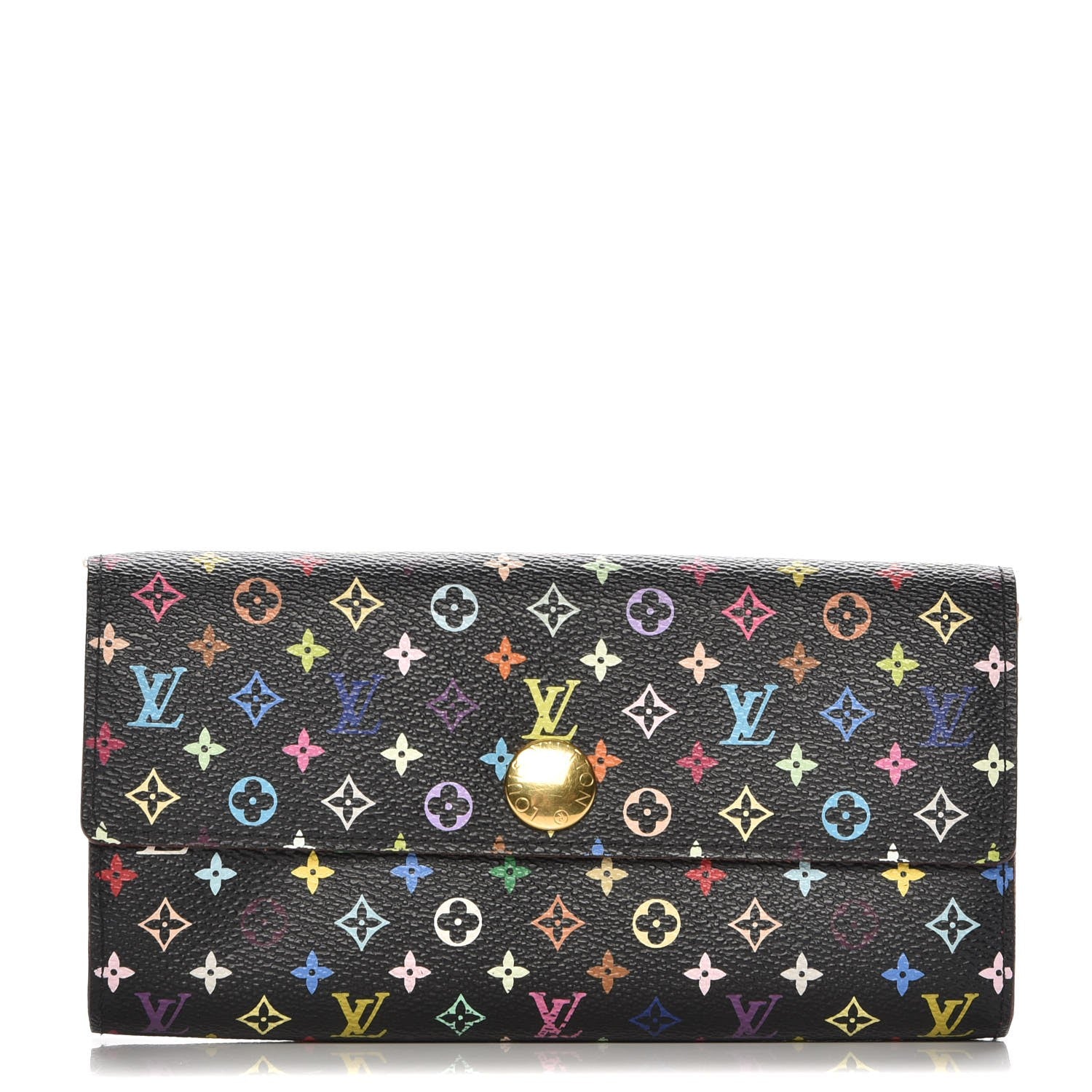 Louis Vuitton Monogram Multicolor Sarah Wallet Black Grenade 1 of 7