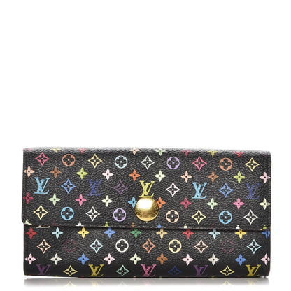 Louis Vuitton Monogram Multicolor Sarah Wallet Black Grenade 1 of 7