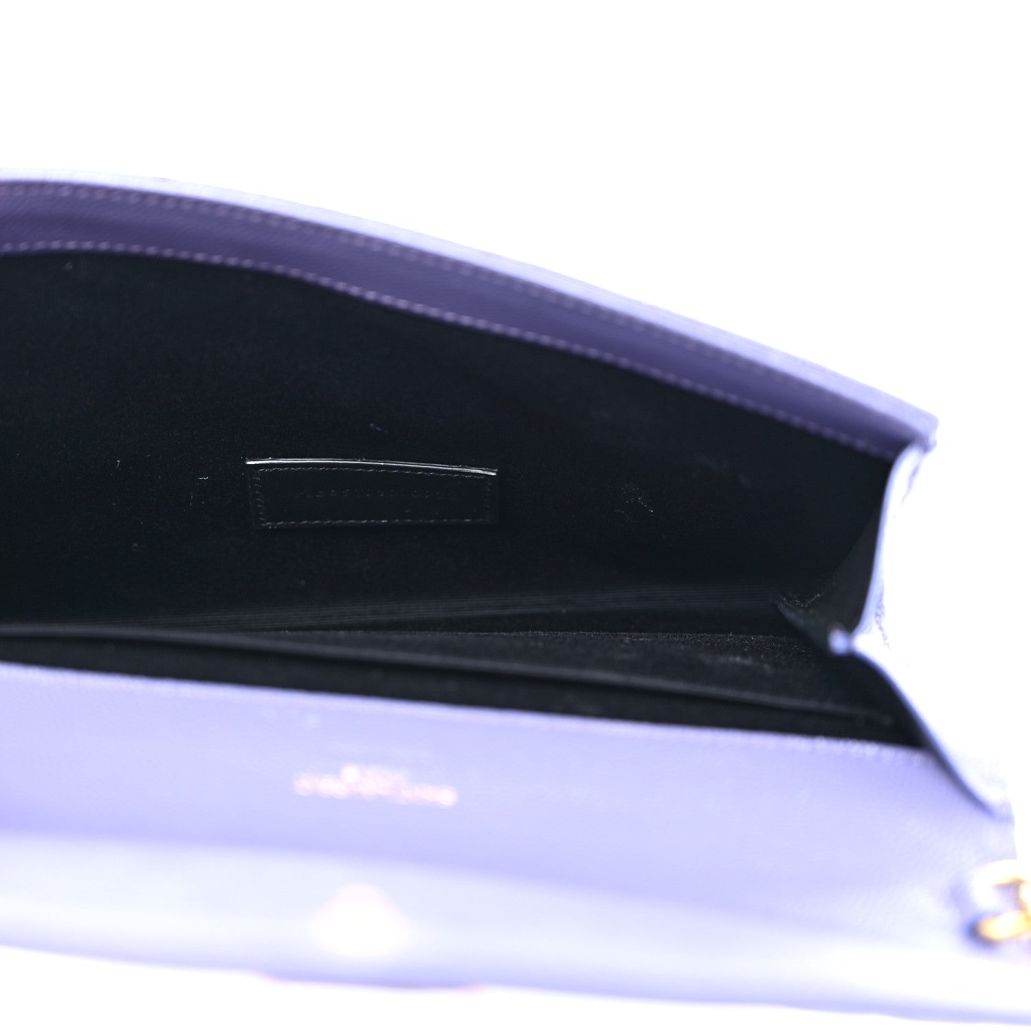 Saint Laurent Grain De Poudre Textured Mixed Matelasse Triquilt Monogram Clutch Dark Wisteria 5 of 7