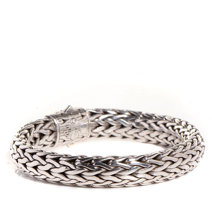 John Hardy Sterling Silver Diamond 11mm Classic Chain Bracelet 3 of 6