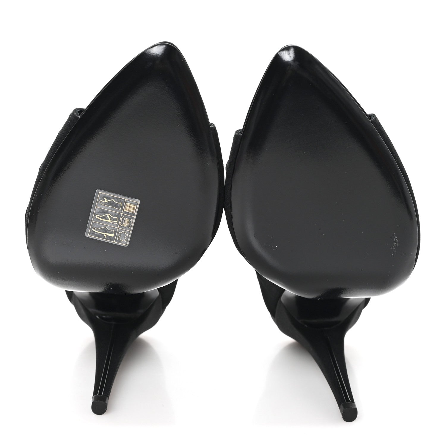 Saint Laurent Crepe Satin Crystal Emilie 110 Sandals 37 Black 6 of 10