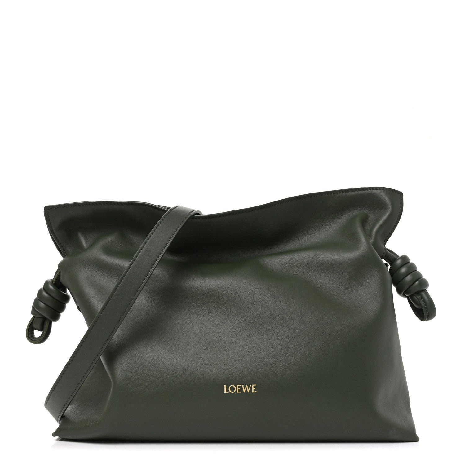 Loewe Nappa Medium Flamenco Knot Bag Dark Khaki 1 of 9