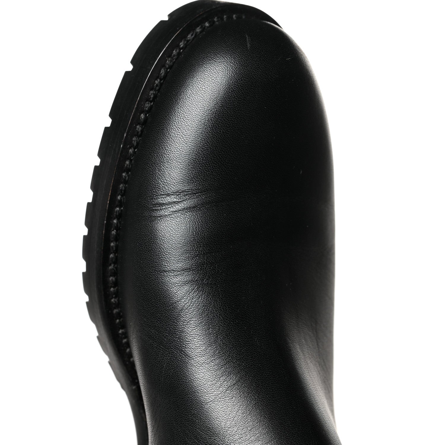 Valentino Garavani Calfskin Rockstud Beatle Chelsea 20mm Ankle Boots 37 Black 9 of 11