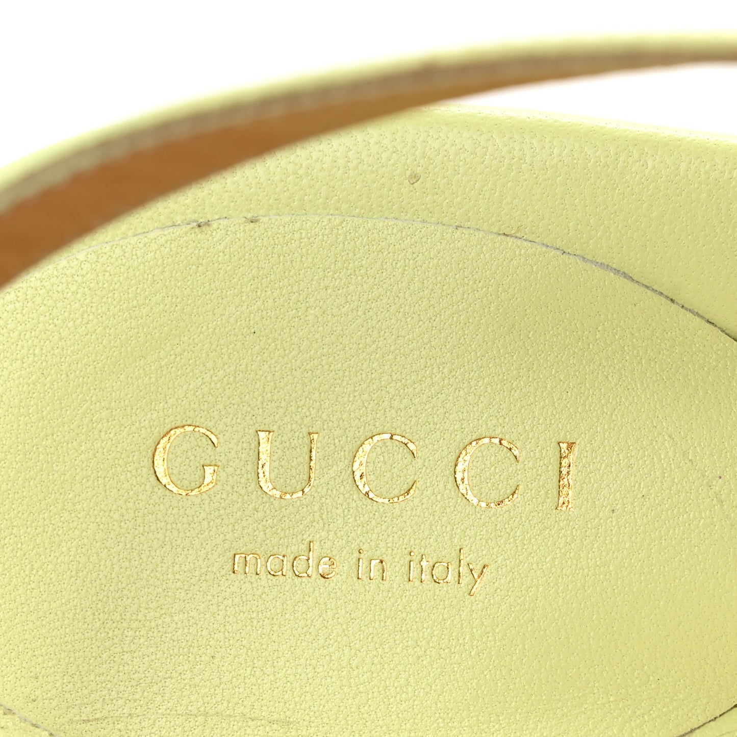 Calfskin Double G Thong Flat Sandals 40 Pistachio Green