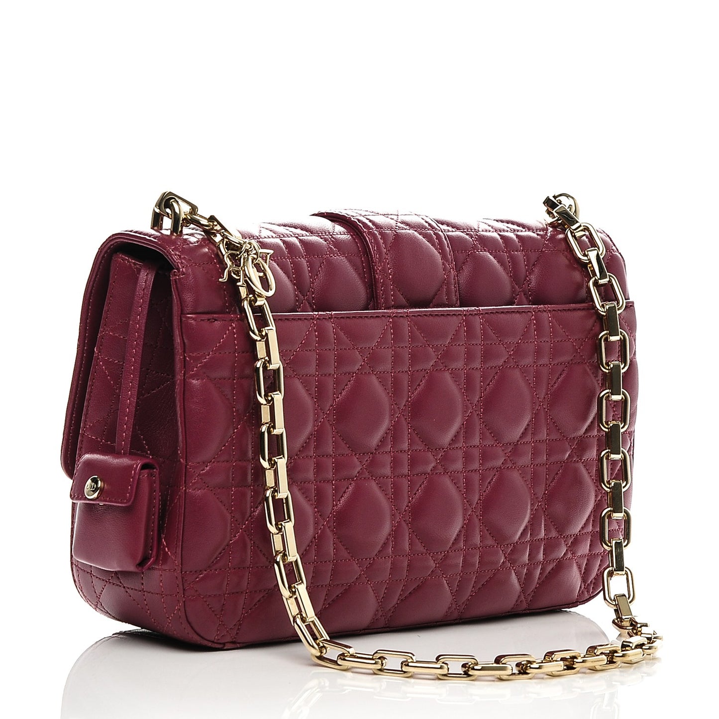 Lambskin Cannage Medium Miss Dior Flap Hortensia