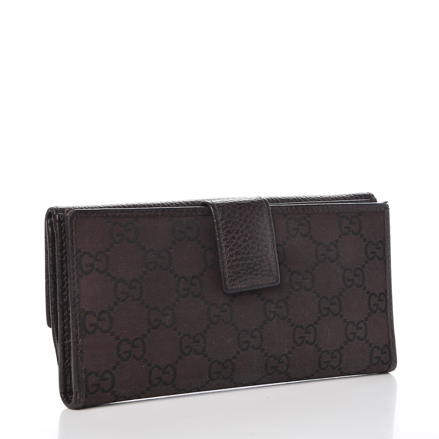 Canvas Monogram Calfskin Continental Wallet Brown