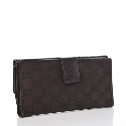 Gucci Canvas Monogram Calfskin Continental Wallet Brown 3 of 13
