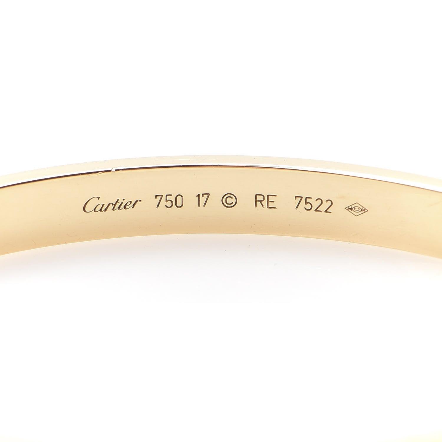 Cartier 18K Yellow Gold LOVE Bracelet 17 5 of 7