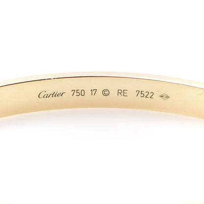 Cartier 18K Yellow Gold LOVE Bracelet 17 5 of 7