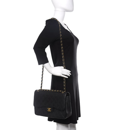 Chanel Caviar Quilted Jumbo Double Flap Black 2 of 11