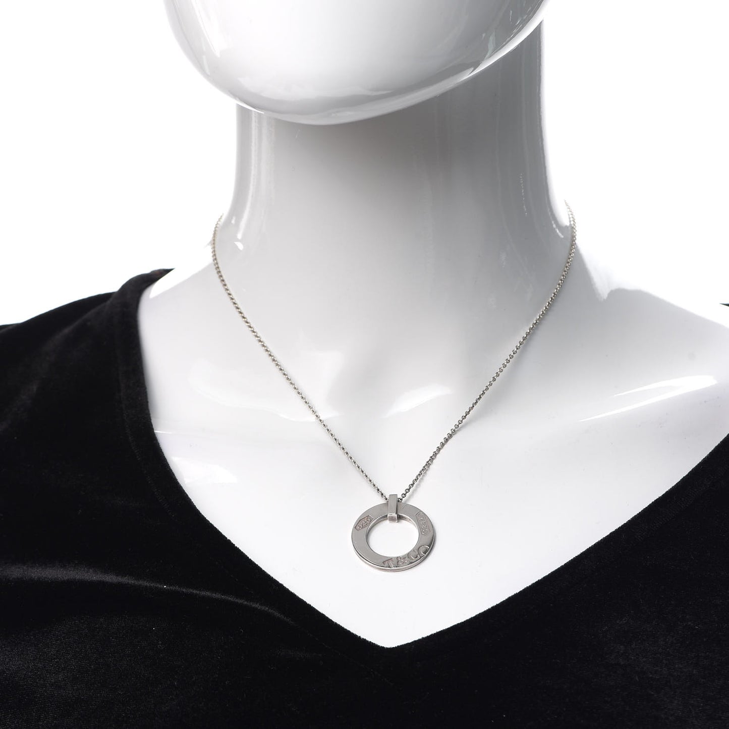 Sterling Silver 1837 Open Circle Pendant Necklace