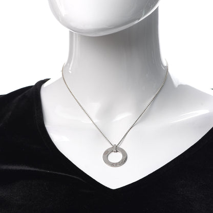 Tiffany Sterling Silver 1837 Open Circle Pendant Necklace 2 of 5