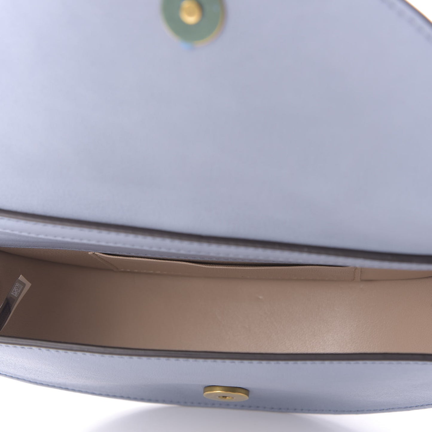 Calfskin Small Nile Bracelet Minaudiere Bag Washed Blue