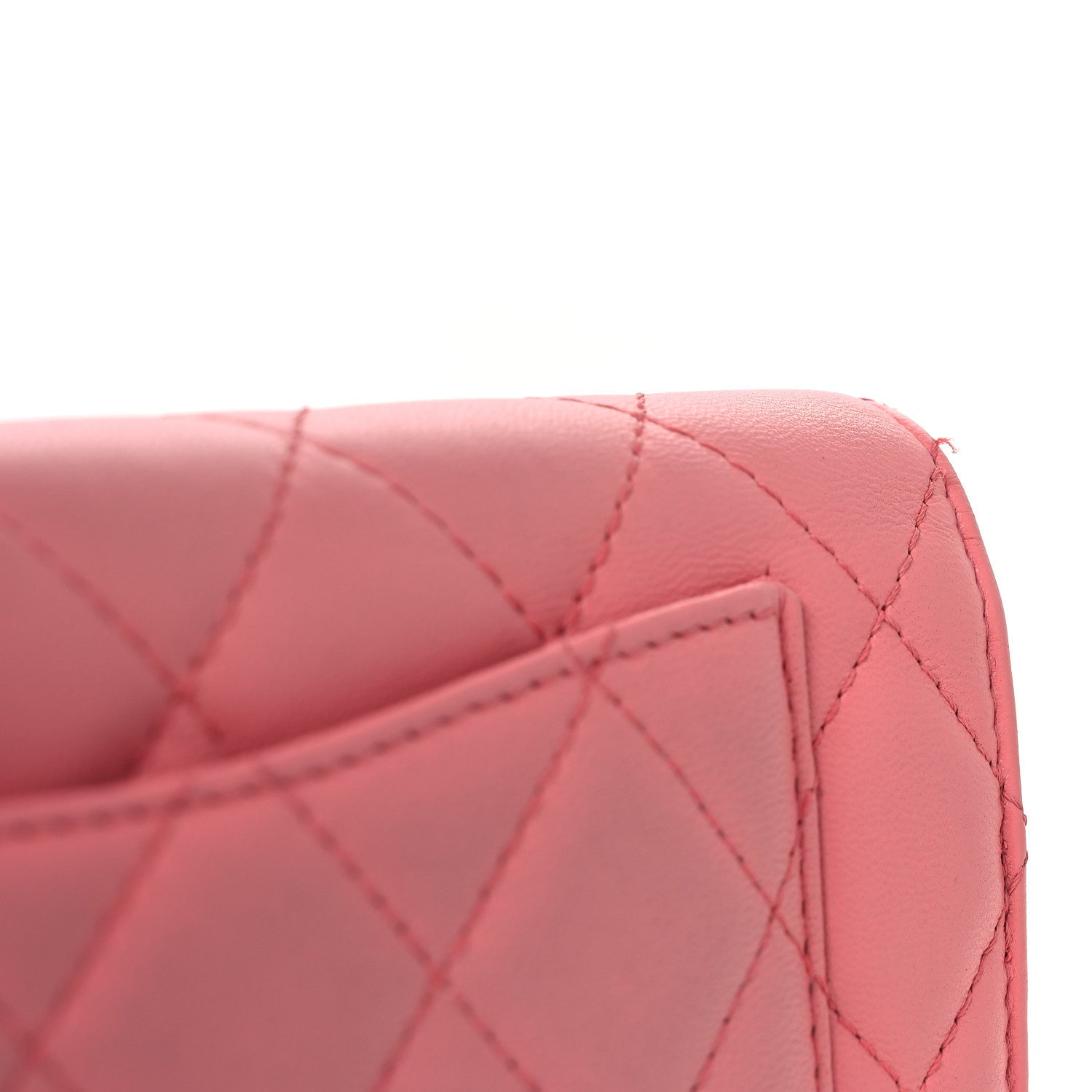 Chanel Lambskin Quilted Yen Wallet Pink 9 of 14