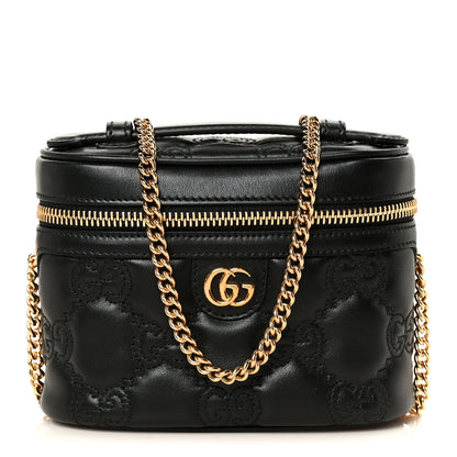 Gucci Calfskin GG Matelasse Mini Top Handle Bag Black 1 of 10