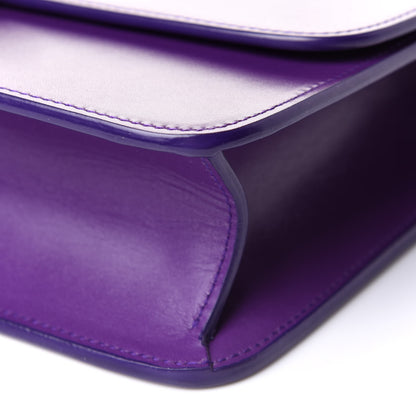 Saint Laurent Smooth Calfskin Carre Satchel Purple 7 of 12