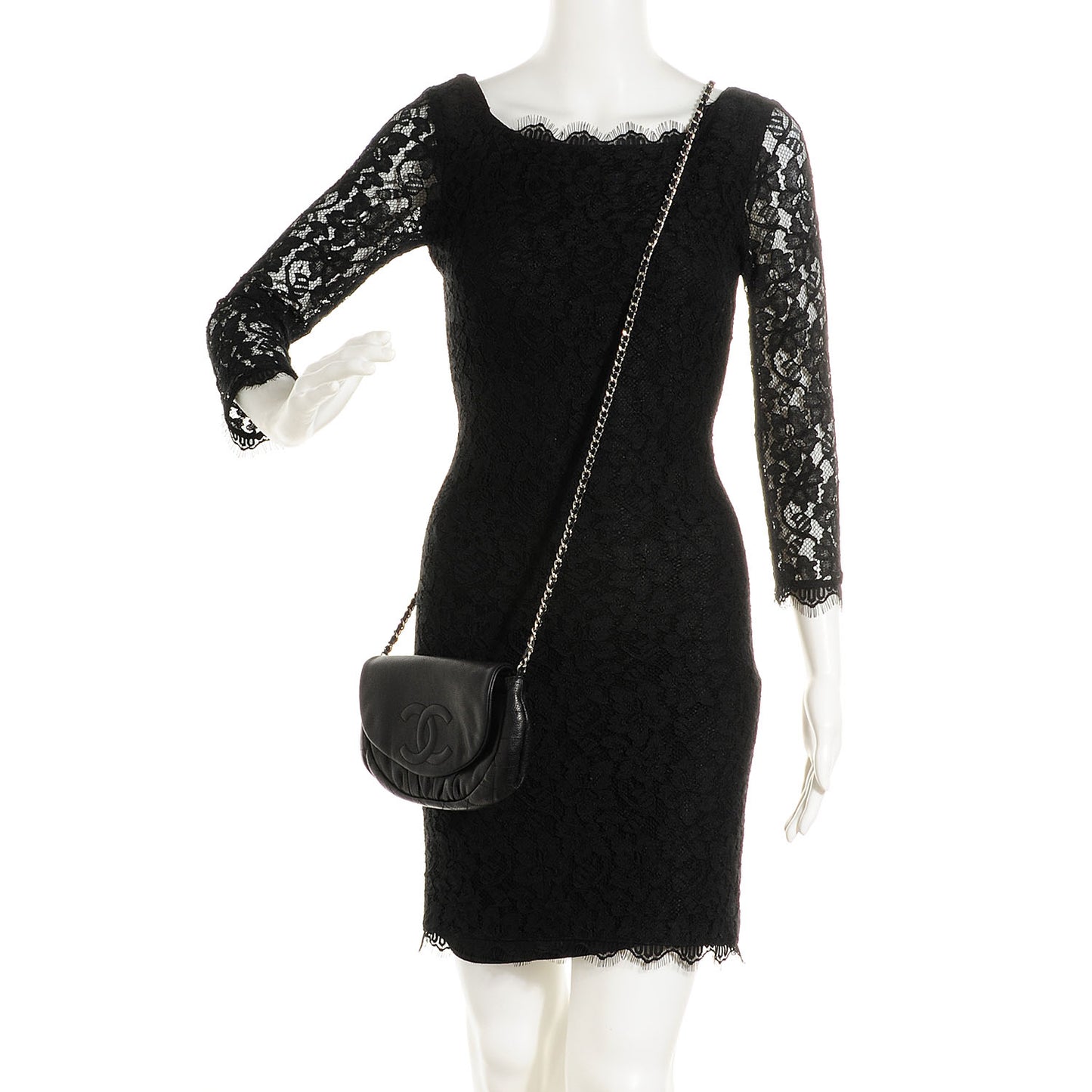 Caviar Half Moon Wallet On Chain WOC Black