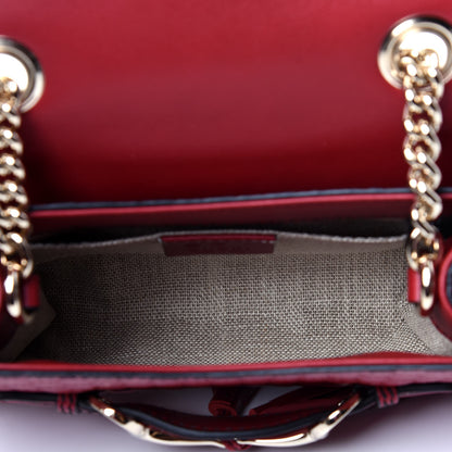 Gucci Soft Microguccissima Mini Emily Chain Shoulder Bag Rosso 6 of 12